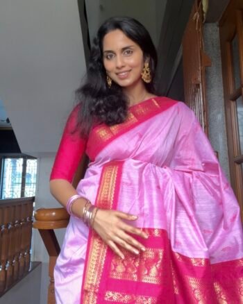 kalyani cotton saree- pink