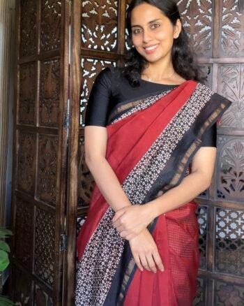 Elegant Hand Blocked chanderi silk saree Saree for Timeless Grace