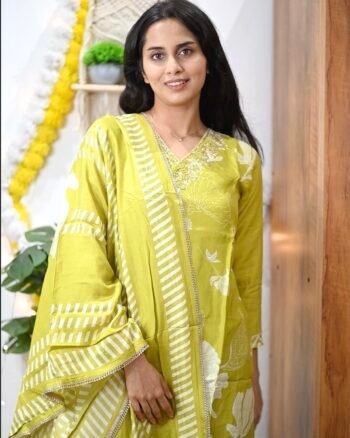 Elegant Muslin 3-Piece Suit Set for Women