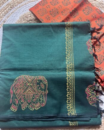 Traditional South Cotton Saree for Daily Elegance