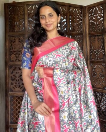 Elegant korean semi tussar saree