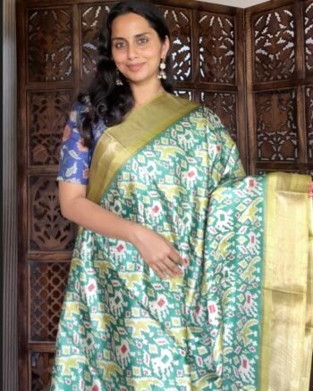 Elegant korean semi tussar saree