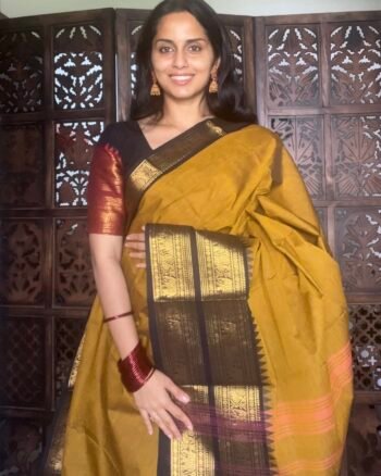 Premium Handwoven Kanchi Cotton Sarees for Timeless Elegance