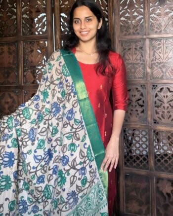 Elegant Raw Silk Kurta with Chennuri Silk Dupatta for Festive Wear