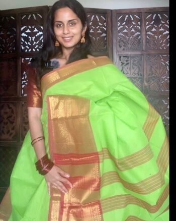 Premium Handwoven Kanchi Cotton Sarees for Timeless Elegance