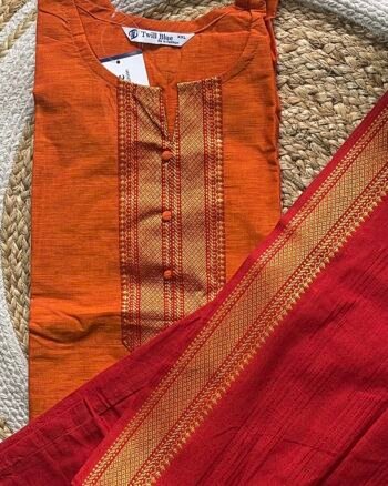 Chettinad Cotton 3 Piece Set for Elegant Comfort